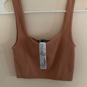 Zara ribbed cropped tank